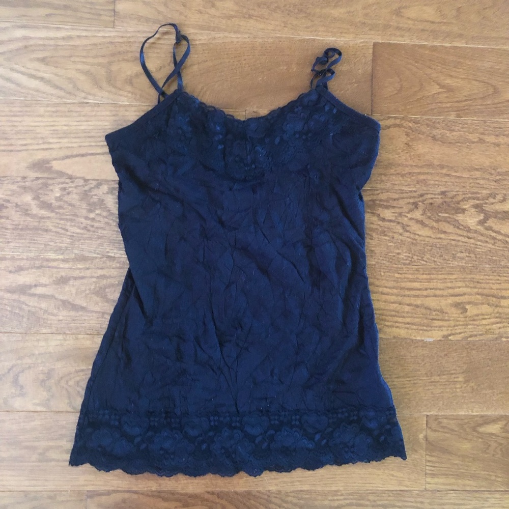 Maurice’s Black Crinkle Cami Tank